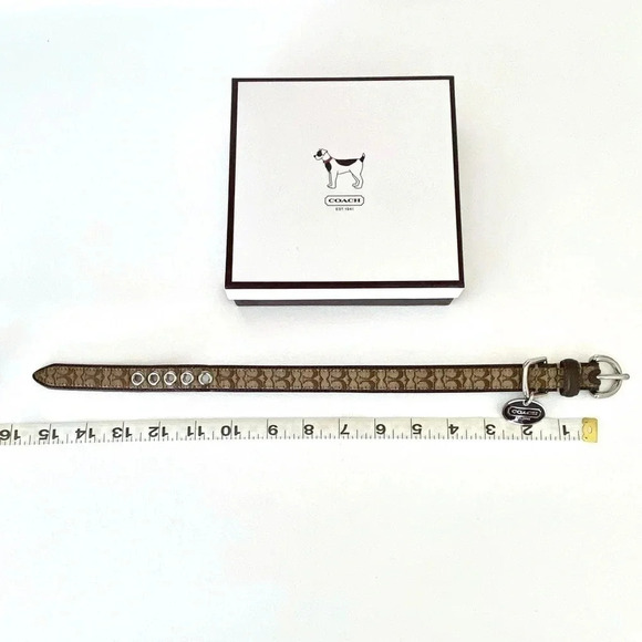 Coach Small Puppy Dog Collar & Matching Leash Set - Picture 8 of 13